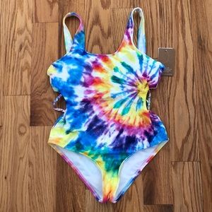 Hobie Girls One Piece Tie Dye Bathing Suit. Size 14. New With Tags.